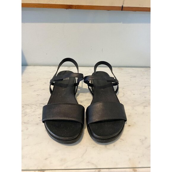 Eileen Fisher Demo Shoes Womens Size 9 Leather Sandals Flat Comfort Minimalis - Picture 3 of 6